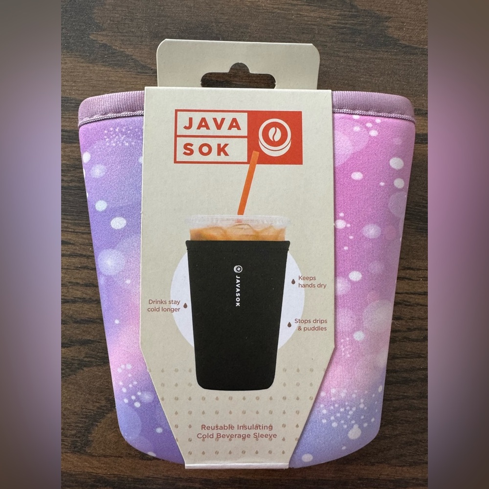 Java Sok Medium Reusable Insulator Sleeve For Iced Coffee & Soda